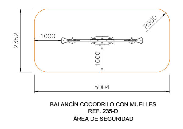 BALANCÍN COCODRILO CON MUELLES - Ref. 235D - Imagen 2