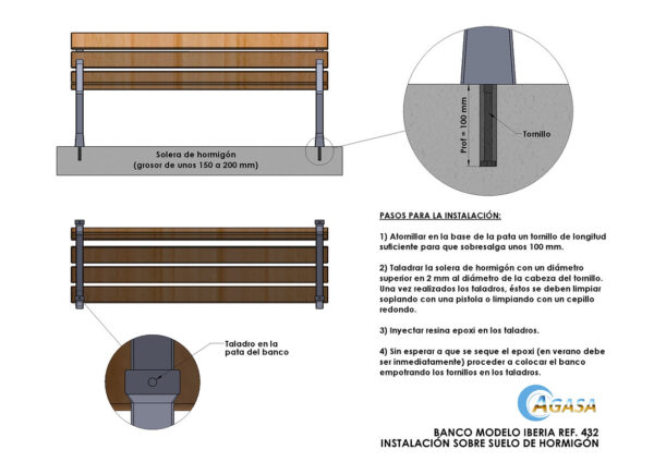 BANCO MOD. IBERIA - Ref. 432 / 432A - Imagen 7