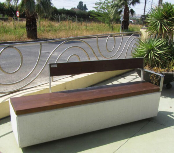 BANCO MADERA / HORMIGÓN E INOXIDABLE - Ref. 4020 - Imagen 2