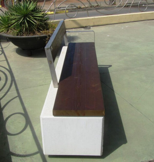 BANCO MADERA / HORMIGÓN E INOXIDABLE - Ref. 4020 - Imagen 3
