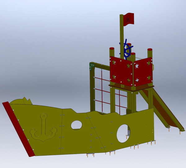 BARCO PIRATA MULTIJUEGO (SIN TOBOGAN) - Ref. 298C