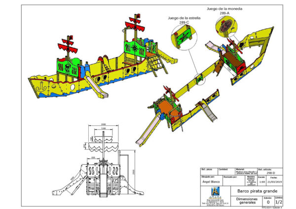 BARCO PIRATA MULTIJUEGOS INTEGRACIÓN - Ref. 298D - Imagen 3