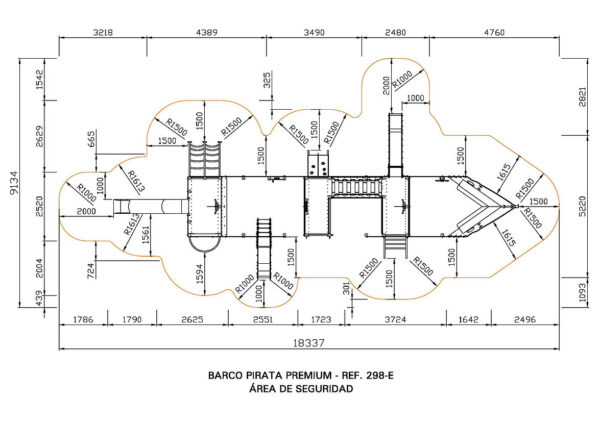 BARCO PIRATA PREMIUM INTEGRACIÓN CON TOBOGAN GUSANO- Ref. 298E - Imagen 4