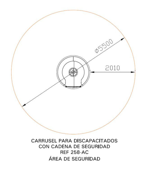 CARRUSEL INCLUSIVO CON CADENA DE SEGURIDAD - REF. 258AC - Imagen 2