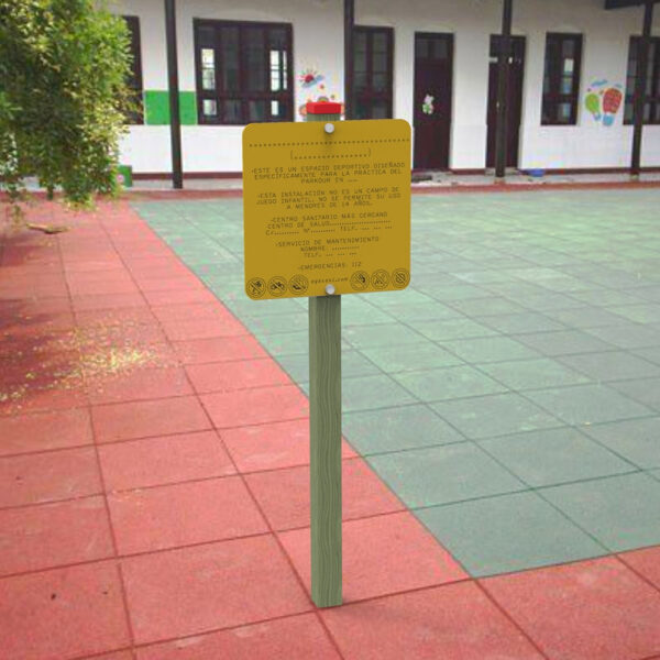 CARTEL ZONA DE PARKOUR .-Ref. 910PK - Imagen 3