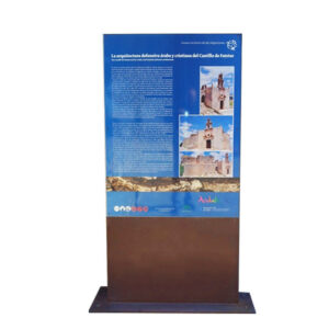 CARTEL INFORMATIVO EN ACERO CORTEN.- Ref. 9043