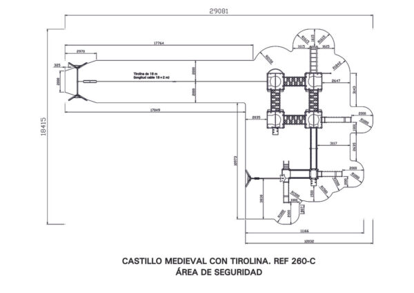 CASTILLO MEDIEVAL CON TIROLINA - REF. 260C - Imagen 2