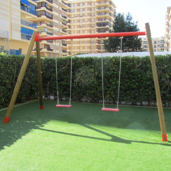COLUMPIO METAL-MADERA 2 ASIENTOS PLANOS - Ref. 225C - Imagen 3