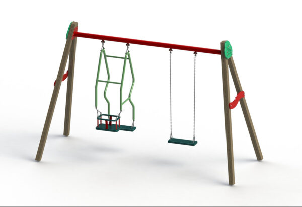 COLUMPIO METAL-MADERA ASIENTO KOALA + ASIENTO PLANO - Ref. 225HZ