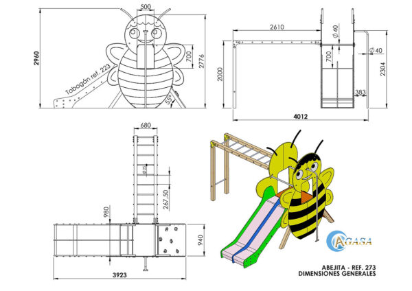 MULTIJUEGO ABEJA CON BRAQUIACION - Ref. 273 - Imagen 3
