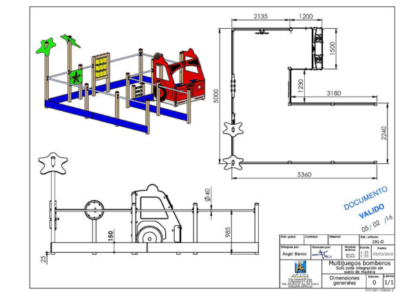PARQUE DE BOMBERO MULTIJUEGOS (INTEGRACIÓN) CON SUELO- Ref. 291B - Imagen 4