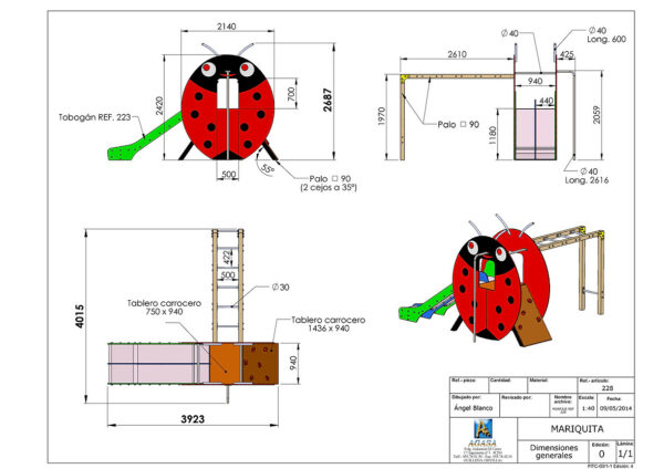 MULTIJUEGO MARIQUITA CON BRANQUIACIÓN - Ref. 228 - Imagen 3