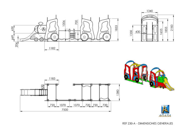 TREN MULTIJUEGOS CON 1 VAGÓN (INTEGRACIÓN) - Ref. 230A - Imagen 3