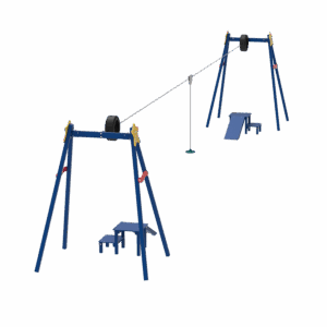 TIROLINA METÁLICA CON 2 MESAS - Ref. 262C