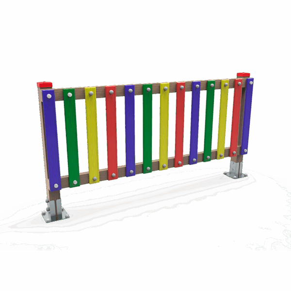 VALLA INFANTIL MADERA Y LASUR DE COLORES (M. LINEAL)- Ref. 1254
