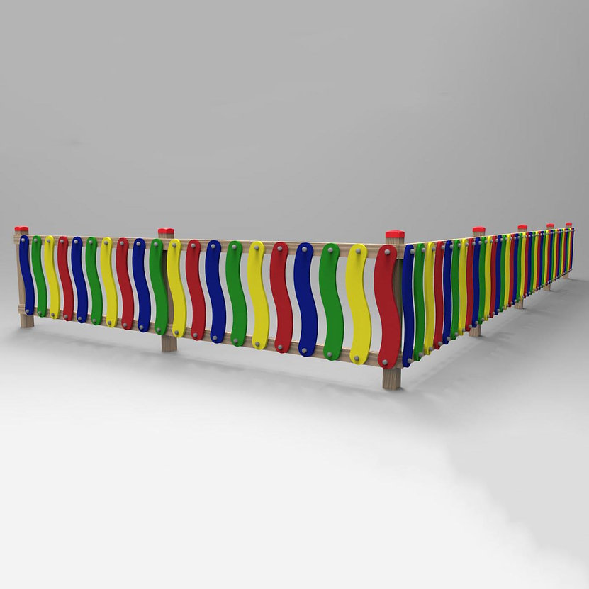 VALLA INFANTIL MADERA COLORES (M. LINEAL)- Ref. 1274 - Imagen 3